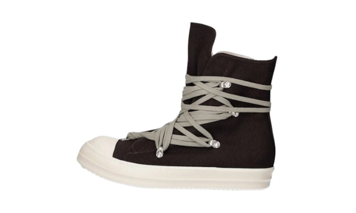 Rick Owens Megalace Sneakers in Brown Pearl
