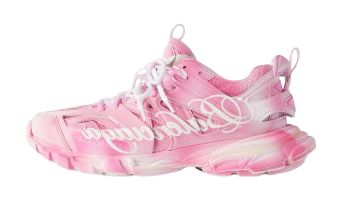 Balenciaga Sneaker Track Stencil Logo Rosa/Bianco
