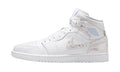 Air Jordan 1 Mid Sneaker Classica Bianco/Argento Field
