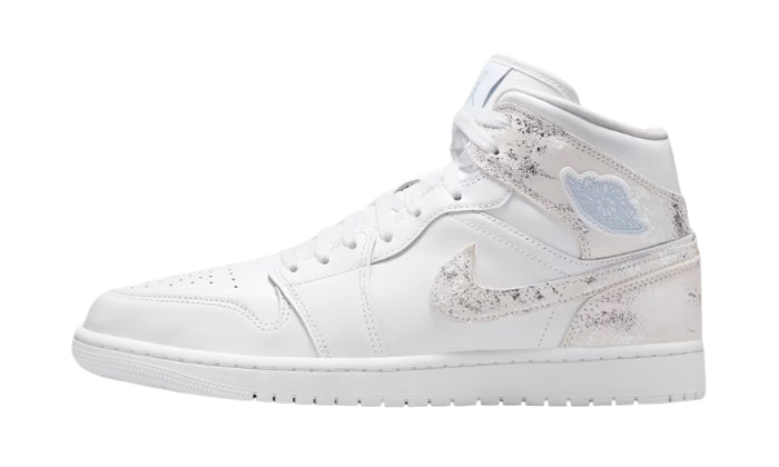 Air Jordan 1 Mid Sneaker Classica Bianco/Argento Field
