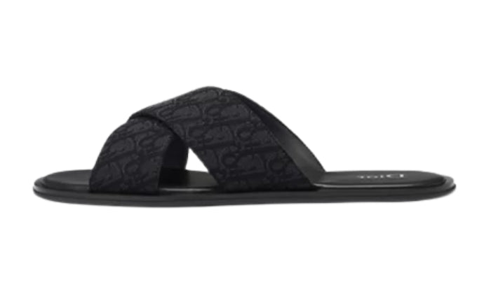CIABATTE Sandalo Rivage in Jacquard Oblique Nero
