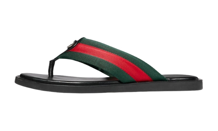 GUCCI Sandalo Interlocking Verde/Rosso