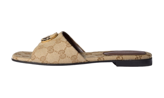 GUCCI Sandalo Double Sabbia/Marrone Scuro