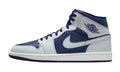 Air Jordan 1 Mid Sneaker Classica Blu Void/Bianco Summit