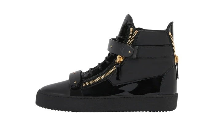 GIUSEPPE ZANOTTI Sneaker Alte in Vernice Nero