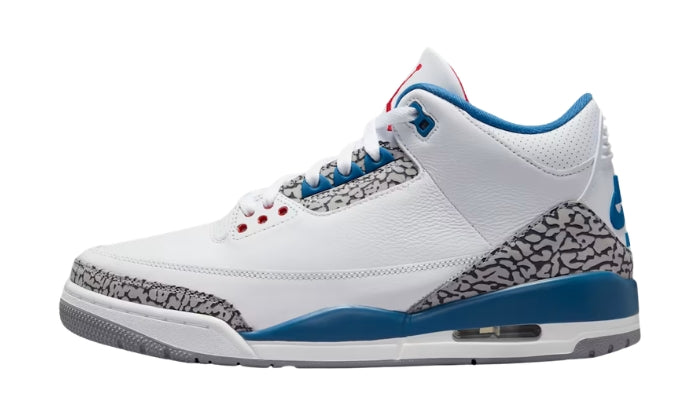 Air Jordan 3 Sneaker Classica Bianco/Blu Intenso