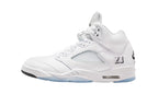 Air Jordan 5 Sneaker Retro Bianco Argento