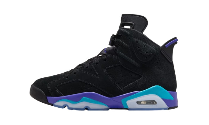 Air Jordan 6 Sneaker Classico Nero/Acqua/Viola