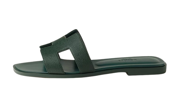 HERMES Sandali Oran Verde Bottiglia