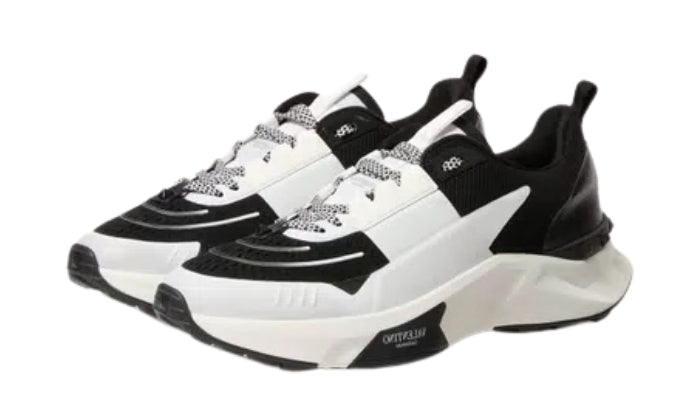 Valentino Sneaker Mesh Tessuto Gommato Nero/Bianco