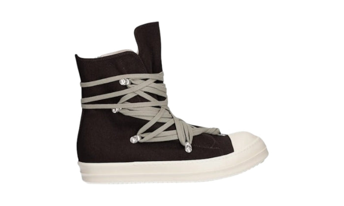 Rick Owens Megalace Sneakers in Brown Pearl