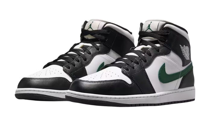 Air Jordan 1 Mid Sneaker Classica Nero/Verde Gorge