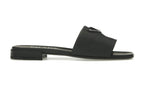 PRADA Sandali Fascia Pelle Saffiano Nera