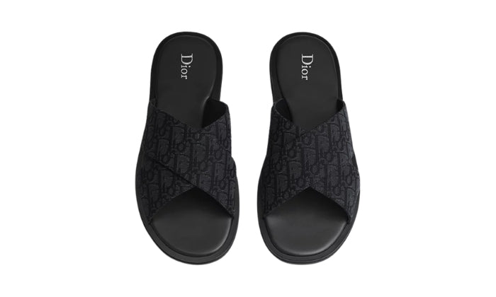 CIABATTE Sandalo Rivage in Jacquard Oblique Nero