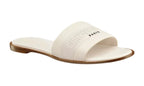DIOR Pelle di vitello e cotone ricamato bianchi