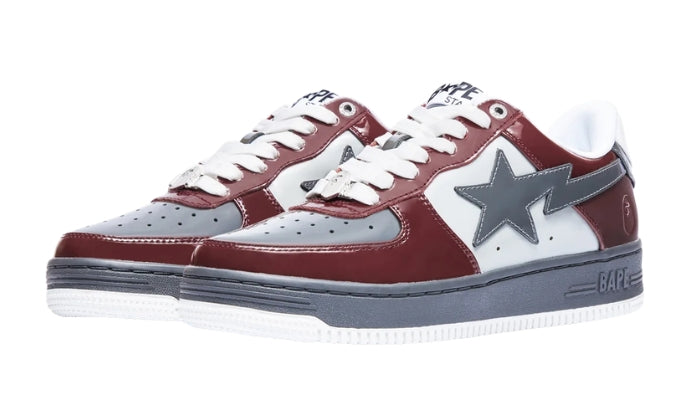 BAPESTA Sneaker lucida Borgogna/Grigio