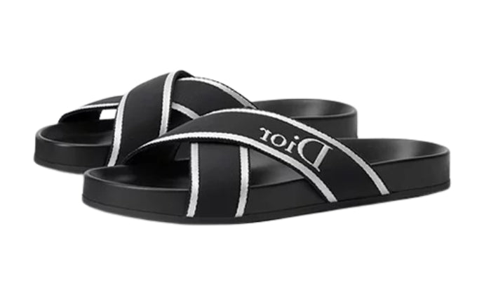 DIOR Sandalo Tessuto Tecnico Nero/Bianco