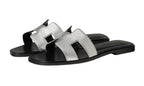 HERMES Sandalo Oran Grigio Argento