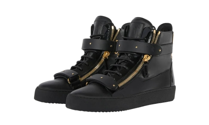 GIUSEPPE ZANOTTI Sneaker Alte in Vernice Nero