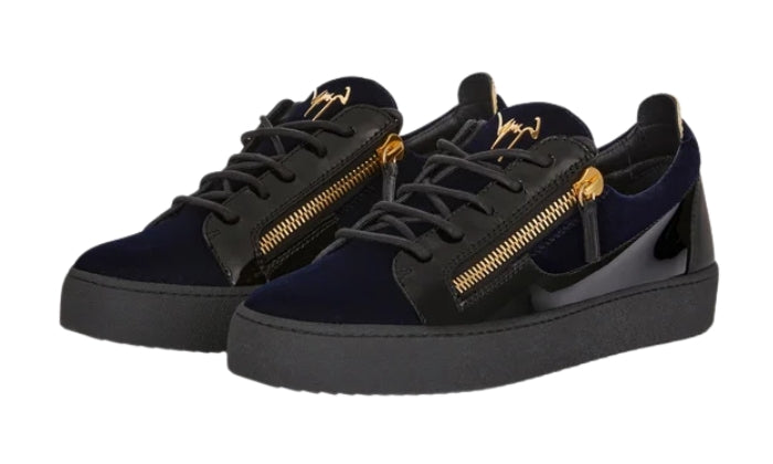 GIUSEPPE ZANOTTI Sneaker Mid in Velluto Blu Navy
