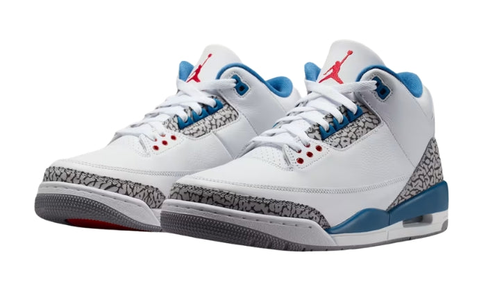 Air Jordan 3 Sneaker Classica Bianco/Blu Intenso