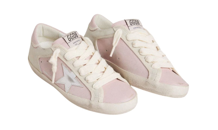 Golden Goose Super-Star LTD Rosa Con Stella Argento
