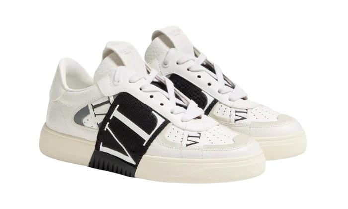 Valentino Sneaker in vitello fasciato BIANCO/NERO
