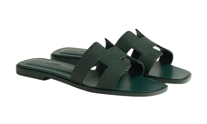 HERMES Sandali Oran Verde Bottiglia