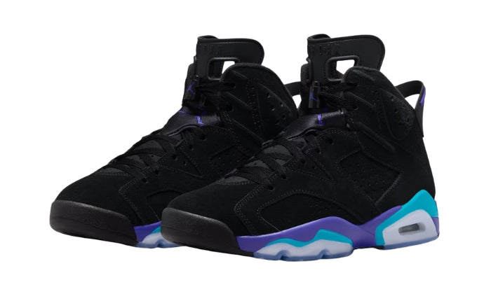 Air Jordan 6 Sneaker Classico Nero/Acqua/Viola