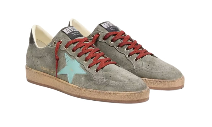 Golden Goose Ball Star In Camoscio Verde