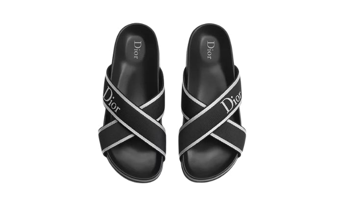 DIOR Sandalo Tessuto Tecnico Nero/Bianco