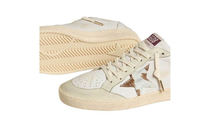 Golden Goose Ball Star con stella in pelle di pony maculata