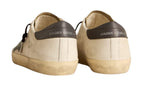 Golden Goose Super-Star stella in denim e talloncino in pelle grigia