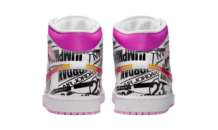 Air Jordan 1 Mid Sneaker Classica Panna