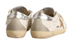 Golden Goose Super-Star gold glitter star and ice suede inserts