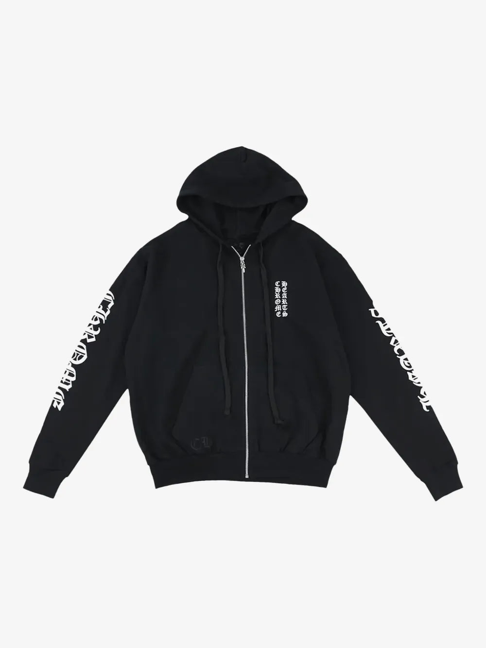Chrome Hearts logo-print zip-up hoodie