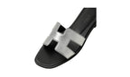 HERMES Sandalo Oran Grigio Argento