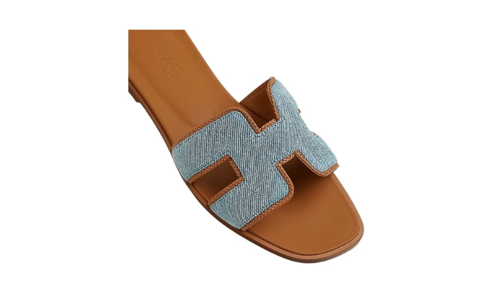 HERMES Oran Blu Chiaro/Naturale