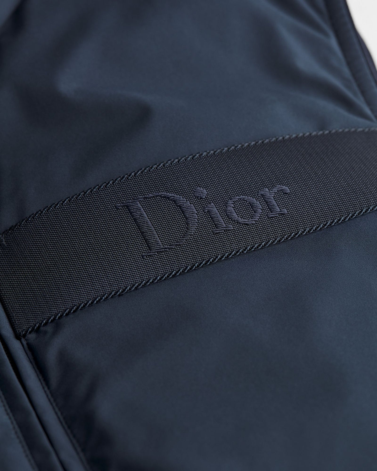 Dior Jacquard-Band Technical Down Gilet — Blue — view 3