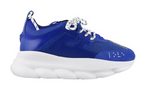 Versace Chain Reaction Blue Mesh Rubber Suede