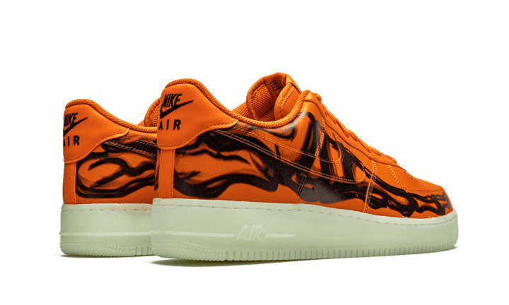 Nike Air Force 1 Orange Skeleton Halloween
