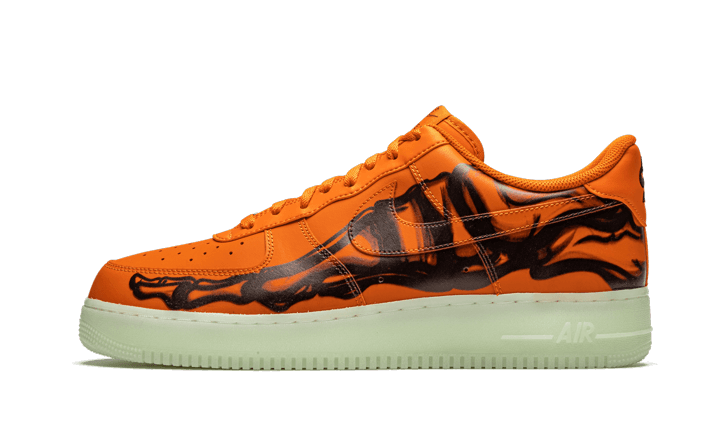 Nike Air Force 1 Orange Skeleton Halloween