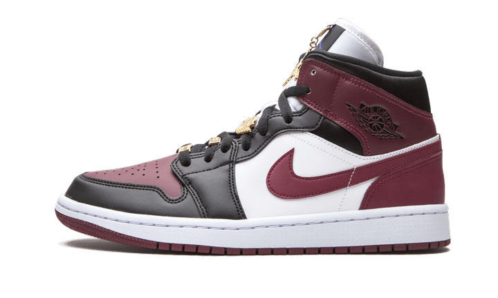 Air Jordan 1 Mid Black Dark Beetroot