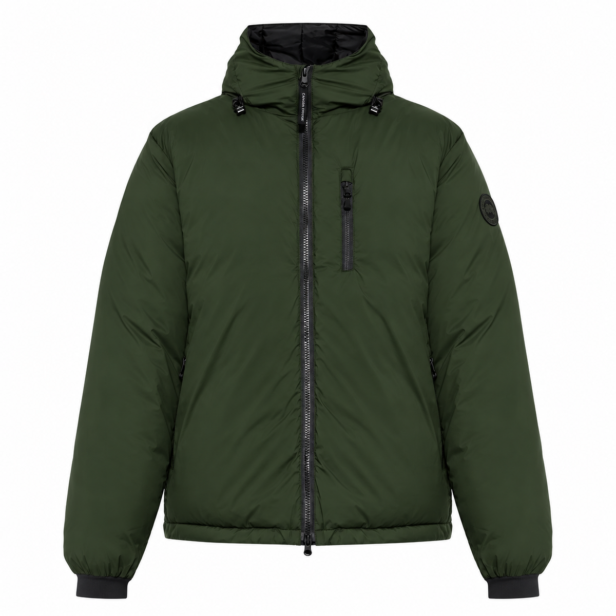 Canada Goose Chest-Zip Hooded Jacket — Dark Green