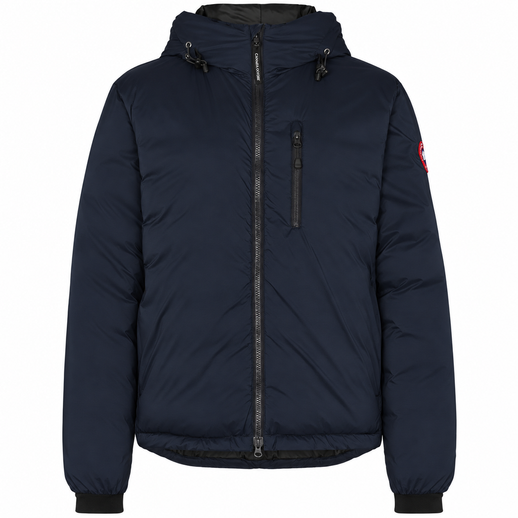 Canada Goose Chest-Zip Hooded Jacket - Classic Badge — Navy Blue