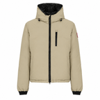 Canada Goose Chest-Zip Hooded Jacket - Classic Badge — Beige