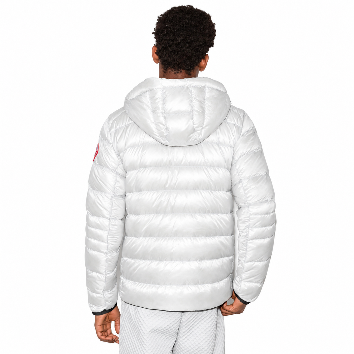 Canada Goose Glossy Hooded Puffer — White