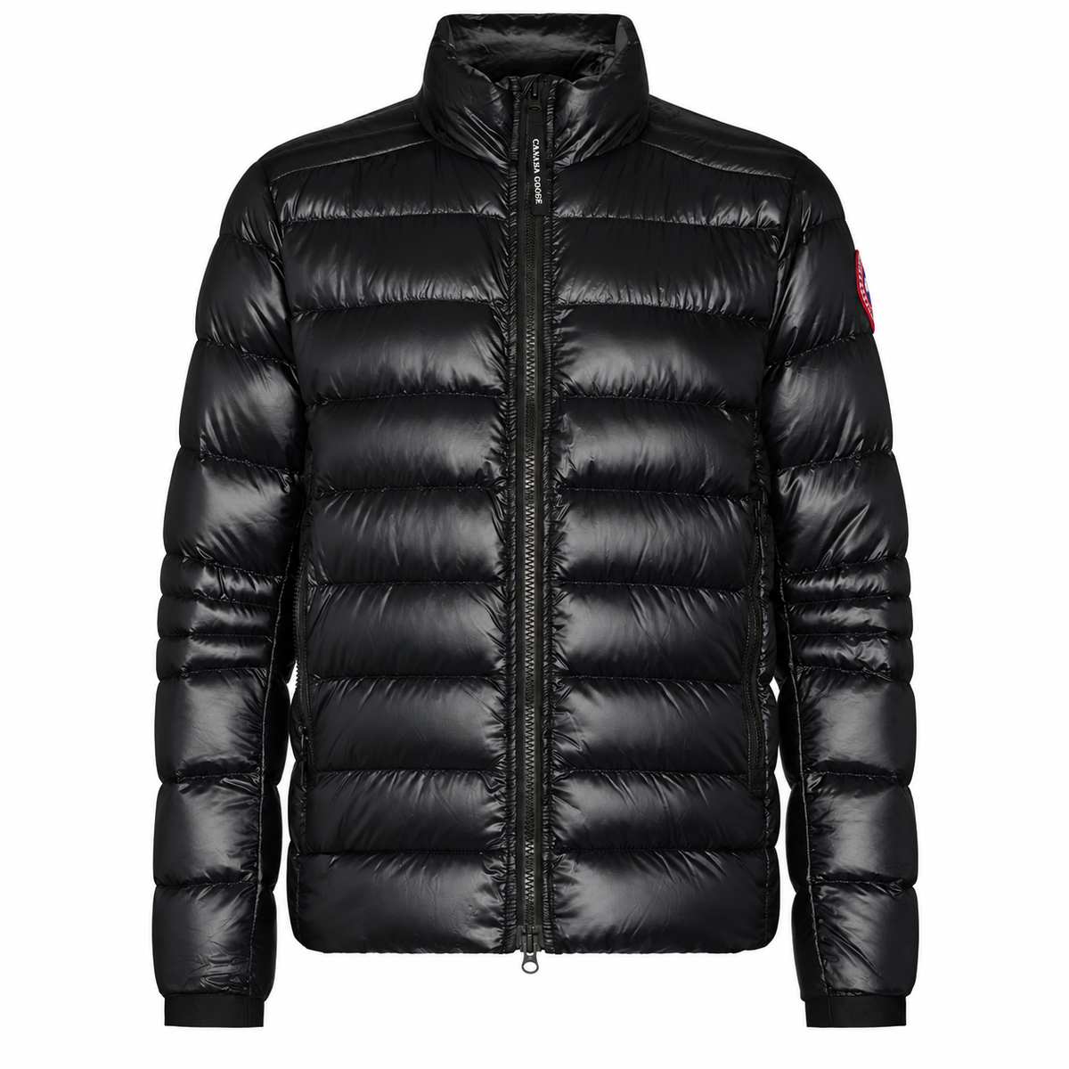 Canada Goose Glossy Stand-Collar Puffer — Black