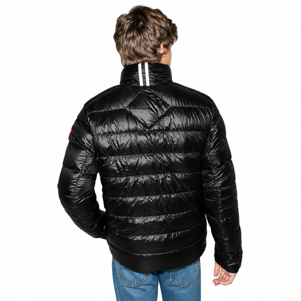 Canada Goose Glossy Stand-Collar Puffer — Black