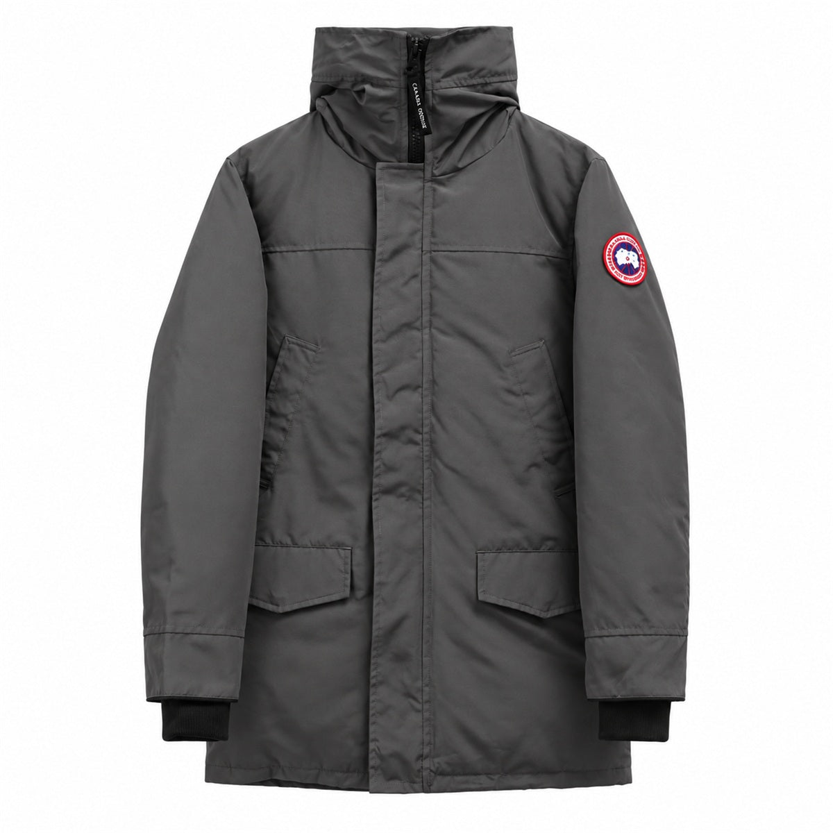 Canada Goose High-Collar Parka — Charcoal Gray